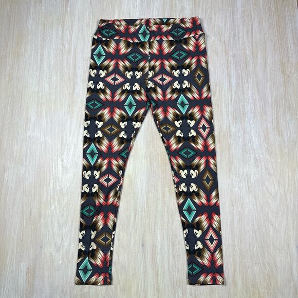 LuLaRoe Disney Mickey Mouse Aztec Printed Leggings Tall & Curvy - Picture 1 of 11